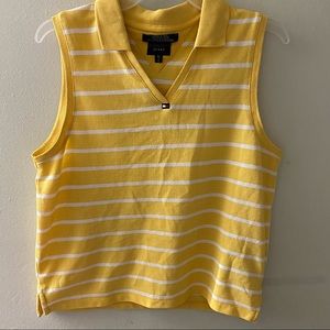 Tommy Hilfiger in size XL and color yellow with white stripes